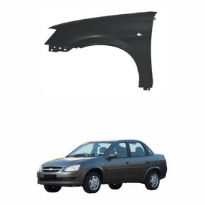 Paralama Gm Classic 2011 2012 2013 2014 2015 2016 Com Furo do Pisca Lado Esquerdo Motorista