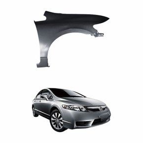 Paralama Honda Civic 2006 até 2011 sem Furo Lado Direito Passageiro