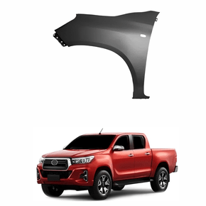 Paralama Toyota Hilux Srv 2016 2017 2018 2019 com Furo Pisca Lado Esquerdo Motorista