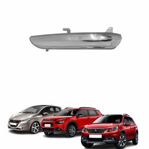 Pisca Retrovisor Peugeot 208 2012 até 2021 Peugeot 2008 2015 até 2021 C4 Cactus 2017 até 2022 Lado Esquerdo Motorista