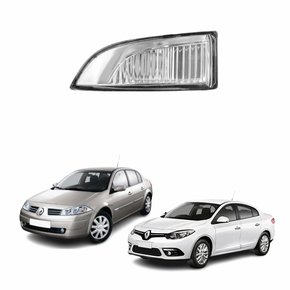 Pisca Retrovisor Renault Fluence Megane 2010 2011 2012 2013 2014 2015 2016 Seta Cristal Lado Esquerdo Motorista