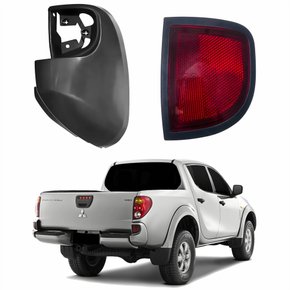 Ponteira E Refletor Parachoque Traseiro Mitsubishi L-200 Triton 2008 Até 2014 Lado Direito Passageiro