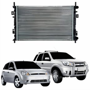 Radiador Ford Ecosport 2002 Até 2013 Fiesta 2002 Até 2007 Rocam Com E Sem Ar Condicionado Mecânico