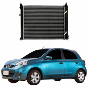 Radiador Nisssan March 2011 Até 2019 Com Ar Condicionado Automático E Mecânico