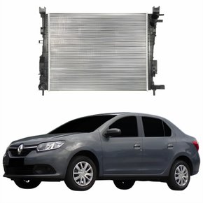Radiador Renault Logan 2014 Até 2019 Sem E Com Ar Condicionado Mecânico