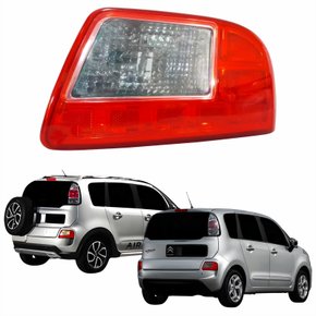Refletor Traseiro Parachoque Citroen C3 Aircross Picasso 2011 Até 2015 Vermelho Cristal Lado Direito Passageiro