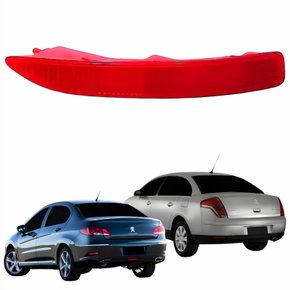 Refletor Traseiro Parachoque Citroen C4 Pallas 2006 Até 2012 Peugeot 408 2012 Até 2016 Lado Esquerdo Motorista