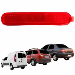 Refletor Traseiro Parachoque Fiat Siena 2001 Até 2013 Palio Weekend 2009 Até 2012 Fiorino 2014 Até 2019 Lado Esquerdo Motorista