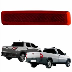 Refletor Traseiro Parachoque Fiat Strada 2004 Até 2013 Strada 2020 Até 2023 Lado Direito Passageiro