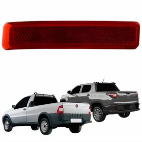 Refletor Traseiro Parachoque Fiat Strada 2004 Até 2013 Strada 2020 Até 2023 Lado Esquerdo Motorista