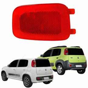 Refletor Traseiro Parachoque Fiat Uno Vivace Way 2011 2012 2013 2014 Lado Esquerdo Motorista