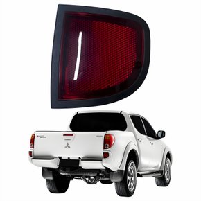 Refletor Para-choque Traseiro Mitsubishi L-200 Triton 2008 Até 2014 Lado Direito Passageiro