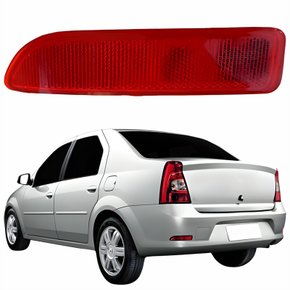 Refletor Parachoque Traseiro Renault Logan 2011 2012 2013 2014 Lado Esquerdo Motorista