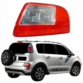 Refletor Traseiro Parachoque Citroen C3 Aircross 2011 Até 2015 Vermelho Cristal Lado Direito Passageiro