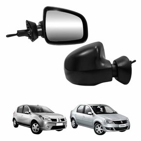 Retrovisor Renault Logan Sandero 2009 2010 2011 2012 Com Controle Lado Direito Passageiro