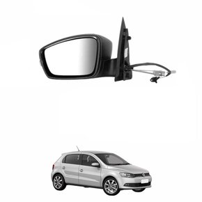 Retrovisor Vw Gol G6 2012 Até 2018 Com Controle Com Pisca Lado Direito Passageiro
