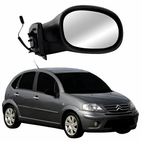 Retrovisor Citroen C3 2003 Até 2011 Elétrico Texturizado Lado Direito Passageiro