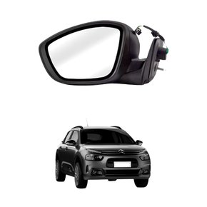 Retrovisor Citroen C4 Cactus 2019 Até 2023 Eletrico Com Pisca Com Sensor Temperatura Texturizado Lado Direito Passageiro