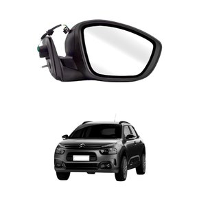 Retrovisor Citroen C4 Cactus 2019 Até 2023 Eletrico Com Pisca Com Sensor Temperatura Texturizado Lado Esquerdo Motorista