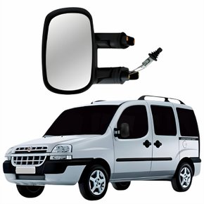 Retrovisor Fiat Doblo 2000 Até 2009 Com Controle Texturizado Lado Esquerdo Motorista