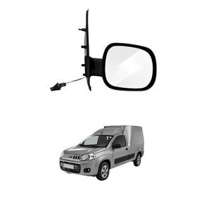 Retrovisor Fiat Fiorino 2014 Até 2023 Com Controle Lado Esquerdo Motorista