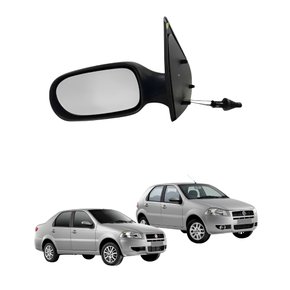 Retrovisor Fiat G4 Palio Siena 2008 Até 2012 4 Portas Com Controle Lado Direito Passageiro