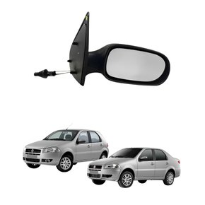 Retrovisor Fiat G4 Palio Siena 2008 Até 2012 4 Portas Com Controle Lado Esquerdo Motorista