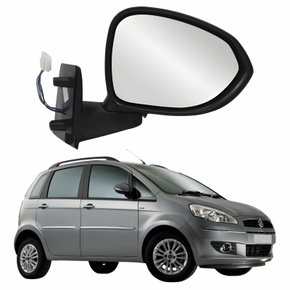 Retrovisor Fiat Idea 2014 2015 2016 Com Pisca Elétrico Lado Direito Passageiro