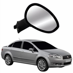 Retrovisor Fiat Linea 2007 Até 2015 Elétrico Sem Tampa Lado Direito Passageiro
