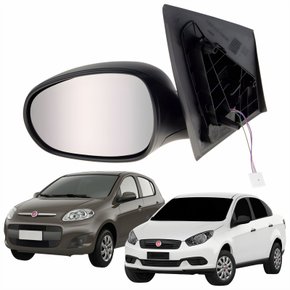 Retrovisor Fiat Grand Siena 2012 Até 2021 Palio 2012 Até 2016 Elétrico Lado Esquerdo Motorista Original