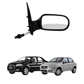 Retrovisor Fiat Palio 2008 Até 2011 Siena 2009 Até 2012 4 Portas Com Controle Lado Esquerdo Motorista