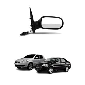 Retrovisor Fiat Palio Siena 2011 Até 2016 4 Portas Com Controle Lado Esquerdo Motorista