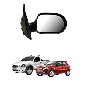 Retrovisor Fiat Palio Es Attractive 2011 Até 2013 Strada 2014 Até 2020 2 Portas Sem Controle Lado Esquerdo Motorista