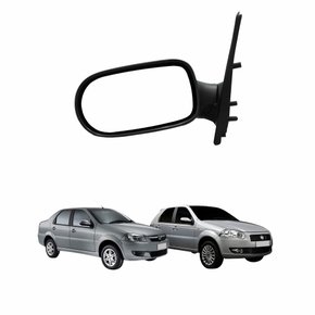 Retrovisor Fiat Palio Siena 2008 2009 2010 4 Portas Sem Controle Lado Direito Passageiro