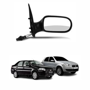 Retrovisor Fiat Palio Siena Economy Fire 2010 Até 2017 4 Portas Com Controle Lado Direito Passageiro