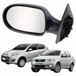 Retrovisor Fiat Palio Siena Es Attractive 2011 Até 2016 4 Portas Sem Controle Lado Esquerdo Motorista Original