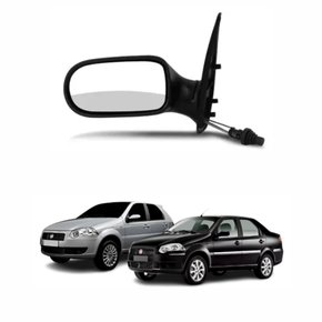 Retrovisor Fiat Palio Siena Economy Fire 2010 Até 2017 4 Portas Com Controle Lado Esquerdo Motorista