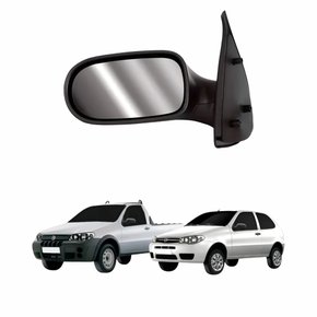Retrovisor Fiat Palio Strada 2008 2009 2010 2 Portas Sem Controle Lado Esquerdo Motorista