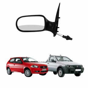 Retrovisor Fiat Palio Strada BBB 2008 Até 2011 2 Portas Com Controle Lado Direito Passageiro