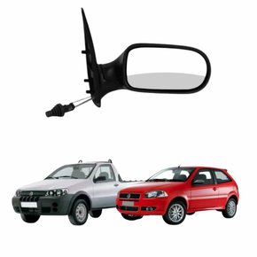 Retrovisor Fiat Palio Strada BBB 2008 Até 2011 2 Portas Com Controle Lado Esquerdo Motorista