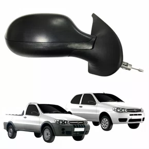 Retrovisor Fiat Palio Strada 2008 Até 2011 2 Portas Com Controle METAGAL Lado Direito Passageiro