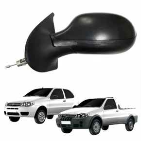 Retrovisor Fiat Palio Strada 2008 Até 2011 2 Portas Com Controle METAGAL Lado Esquerdo Motorista