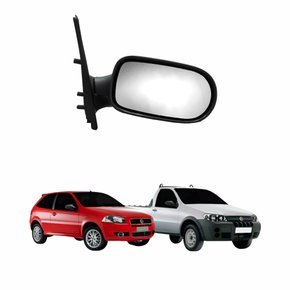 Retrovisor Fiat Palio Strada BBB 2008 2009 2010 2 Portas Sem Controle Lado Direito Passageiro