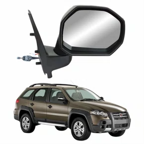 Retrovisor Fiat Palio Weekend Adventure Locker 2008 Até 2012 Com Controle Com Pisca Lado Direito Passageiro