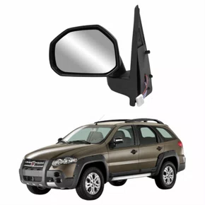 Retrovisor Fiat Palio Weekend Adventure Locker 2011 Até 2020 Elétrico Com Pisca Lado Esquerdo Motorista