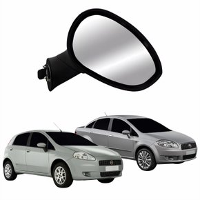 Retrovisor Fiat Punto Linea 2007 Até 2015 Elétrico Sem Tampa Lado Direito Passageiro