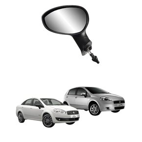 Retrovisor Fiat Punto Linea 2007 Até 2015 Com Controle Lado Direito Passageiro