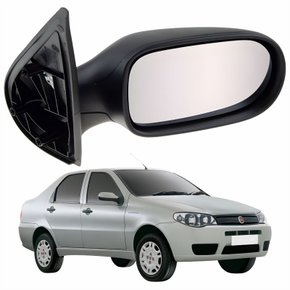 Retrovisor Fiat Siena 2005 Até 2012 4 Portas Sem Controle Lado Direito Passageiro