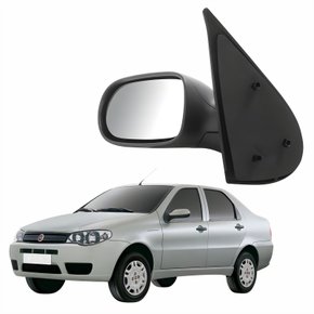 Retrovisor Fiat Siena 2005 Até 2012 4 Portas Sem Controle Lado Esquerdo Motorista