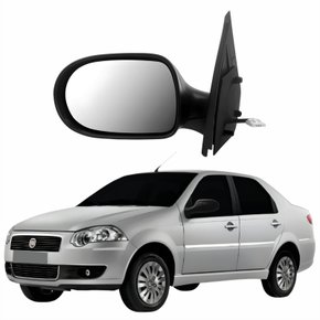 Retrovisor Fiat Siena Atractive 4 Portas 2011 Até 2015 Elétrico Lado Esquerdo Motorista